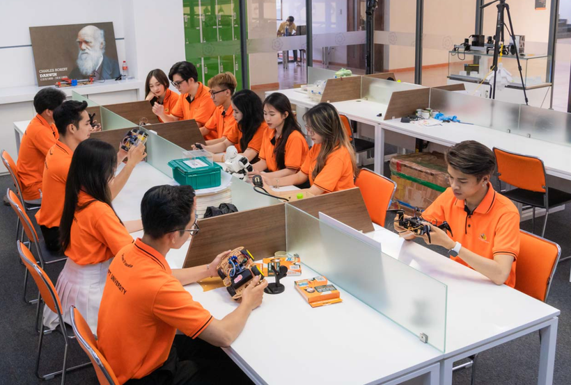 Étudiants de l'Université FPT en cours. (Photo : PV/Vietnam+)