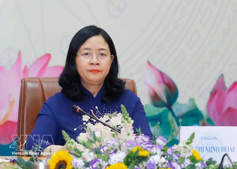 Bui Thi Minh Hoai, membre du Bureau politique, secrétaire du Comité central du Parti et présidente du Comité central du Front de la Patrie du Vietnam. Photo : VNA