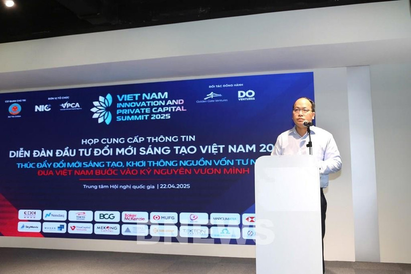 Le directeur du Centre national de l'innovation (NIC), Vu Quoc Huy s'exprime lors de l'événement. Photo : NIC