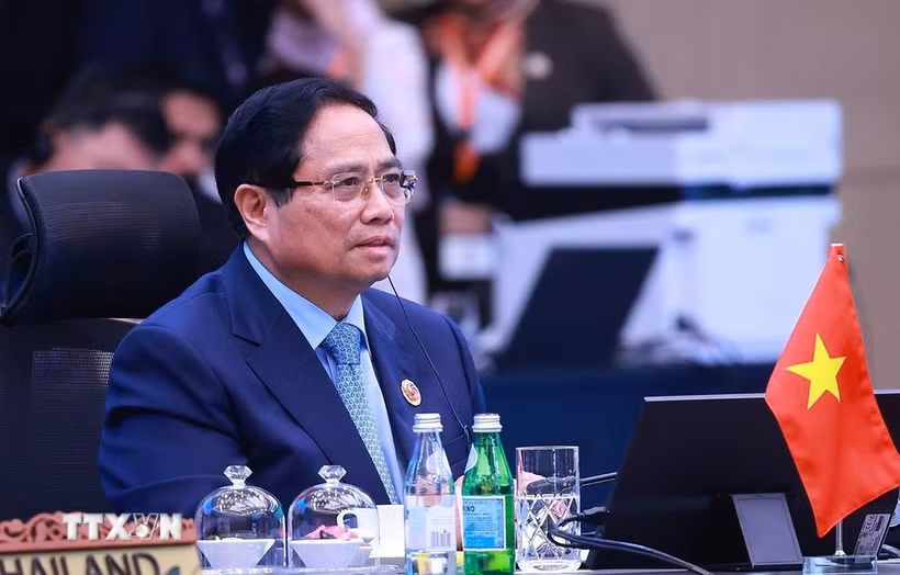 Le Premier ministre Pham Minh Chinh participe à la 3ᵉ réunion des dirigeants de la Communauté asiatique zéro émission (Asia Zero Emission Community – AZEC). Photo : VNA