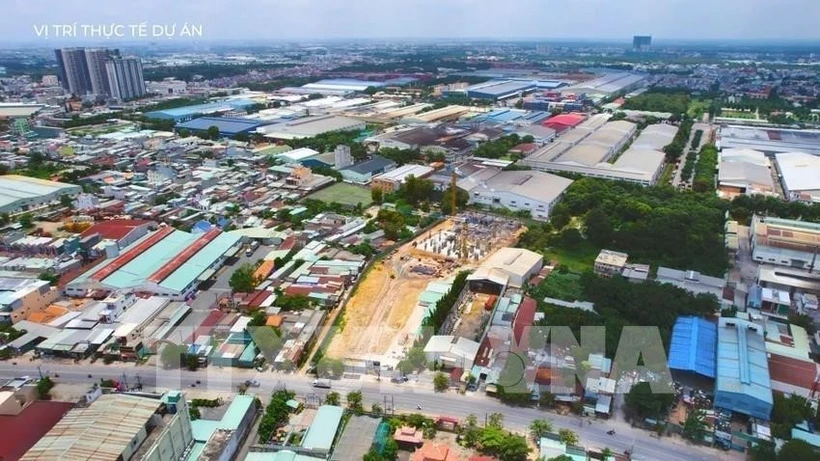 La ville de Di An (Binh Duong) vue d'en haut. Photo : VNA