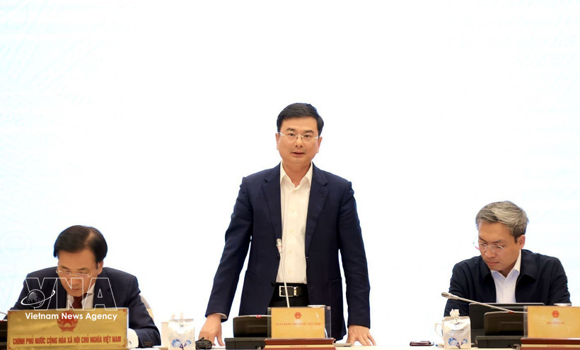 Le vice-gouverneur de la Banque d’État du Vietnam (BEV), Pham Thanh Ha, s'exprime. Photo : VNA