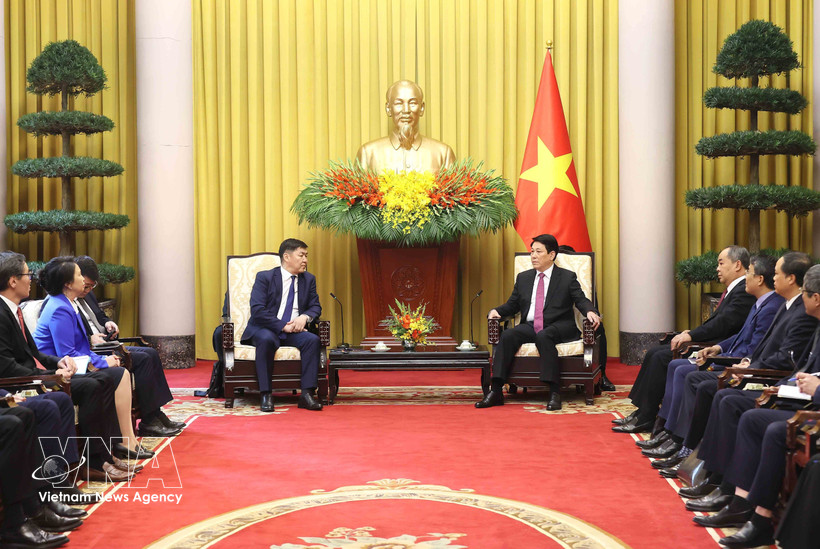 Lors de la réception. Photo : VNA