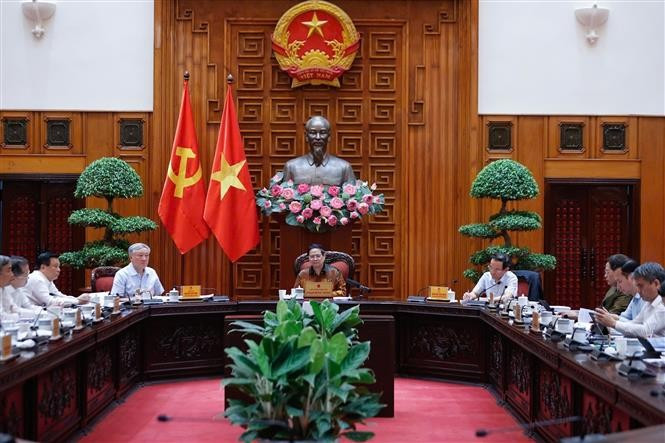 Lors de la réunion. Photo : VNA