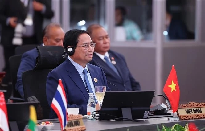 Le Premier ministre Pham Minh Chinh s'exprime au 2e Sommet ASEAN-CCG, le 27 mai, à Kuala Lumpur. Photo : VNA