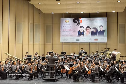L’Orchestre symphonique des jeunes d’Asie. Photo. VNA