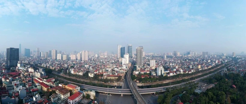 Une partie de Hanoï vue d'en haut. Photo : VNA/CVN 