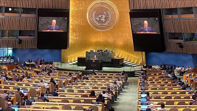 Le siège des Nations Unies (ONU) à New York a accueilli une réunion de haut niveau de l’Assemblée générale des Nations Unies. Photo : VNA