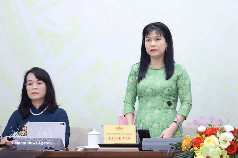 La vice-présidente de la Commission des affaires des députés de l’Assemblée nationale, Ta Thi Yen. Photo : VNA