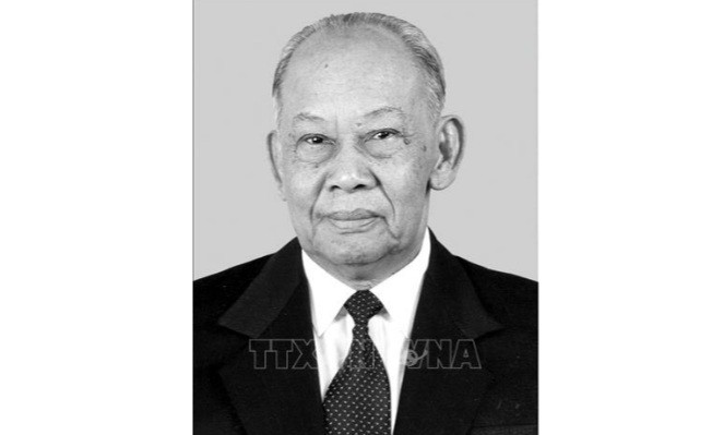 L'ancien président du Parti révolutionnaire populaire lao, ancien président lao, Khamtay Siphandone. Photo : VNA