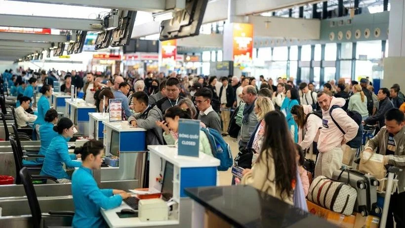 Le volume de passagers aériens a connu une bonne croissance pendant le Nouvel An lunaire 2025. Photo : PV/Vietnam+