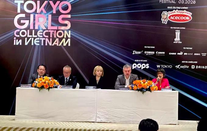 Un point de presse sur l'organisation de Tokyo Girls Collection Vietnam 2026. Photo : sggp