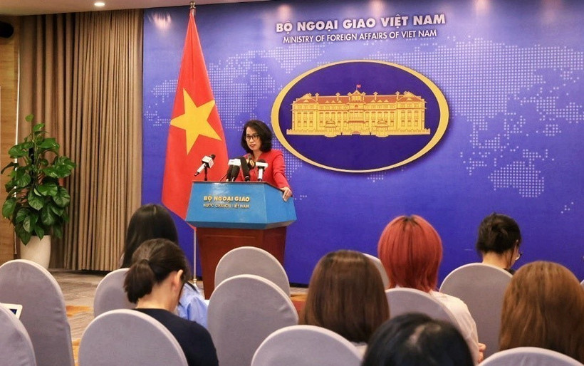 La porte-parole Pham Thu Hang. Photo : VNA