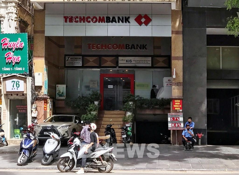Un bureau de transaction de Techcombank. Photo : VNA