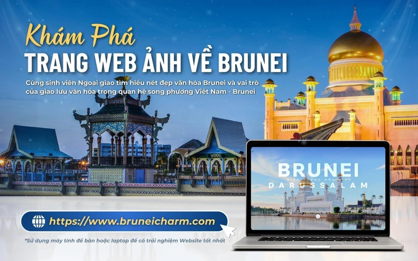 Le site web dédié à la promotion de Brunei, accessible à l’adresse Bruneicharm.com. Photo : VNA