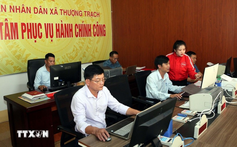 Centre de l'administration publique de la commune de Thuong Trach, province de Quang Tri. Photo : VNA