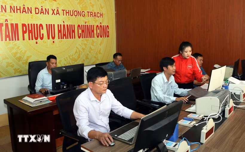Centre de l'administration publique de la commune de Thuong Trach, province de Quang Tri. Photo : VNA