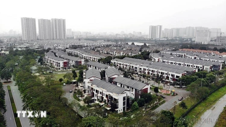 Projet d'appartements haut de gamme de Gamuda Gardens à Hanoï, financé par le groupe immobilier malaisien Gamuda Land. Photo : VNA