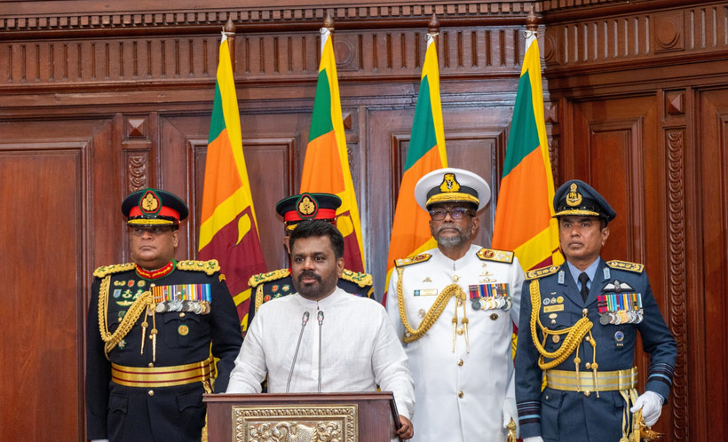 Le président du Sri Lanka, Ranil Wickremesinghe, lors de son investiture à Colombo, le 23 septembre 2024. Photo : AA/VNA