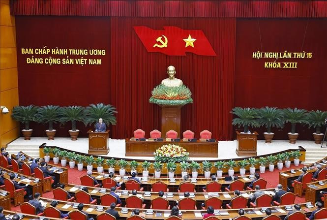 Le 15e Plénum du Parti communiste du Vietnam à Hanoï. Photo : VNA