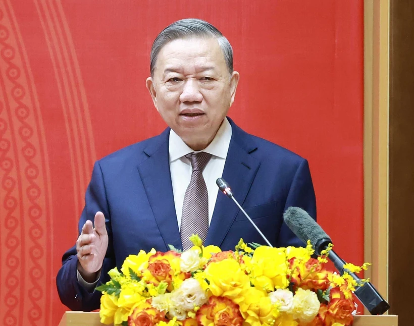Le secrétaire général du Comité central du Parti communiste du Vietnam To Lam. Photo . VNQ