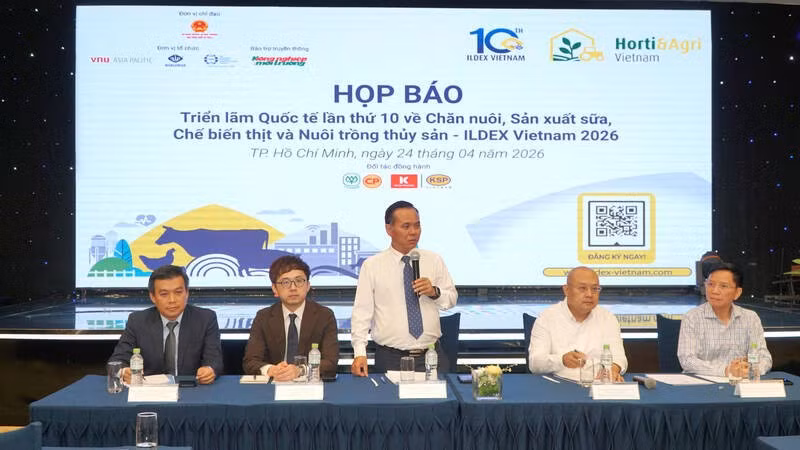 Une conférence de presse sur le Salon international ILDEX Vietnam 2026. Photo : laodong.vn