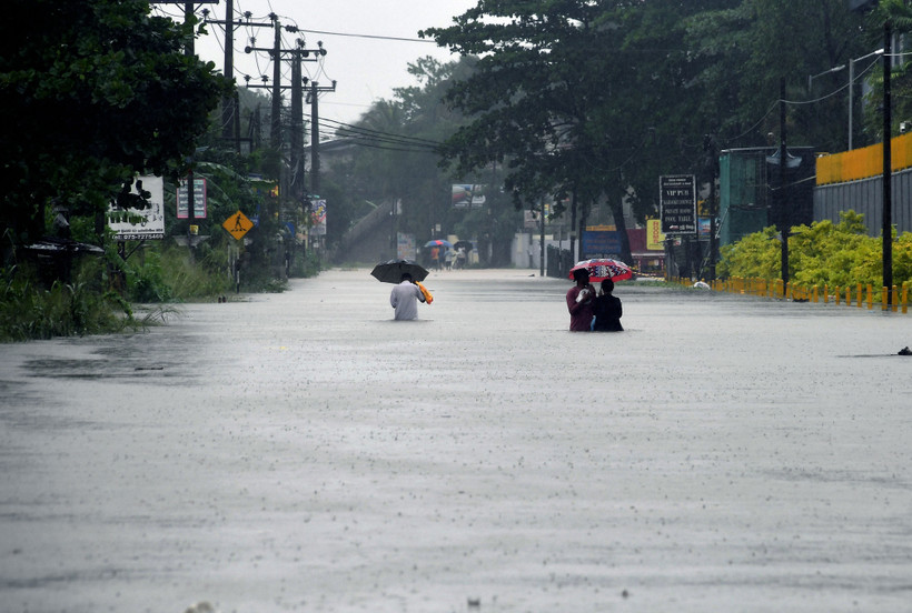 Les inondations au Sri Lanka. Photo : Xinhua/VNA