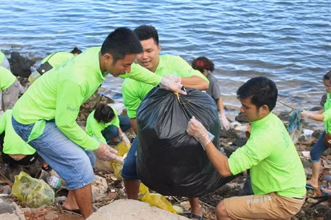 Quand les touristes se muent en éboueurs sur l’île de Ly Son ảnh 2