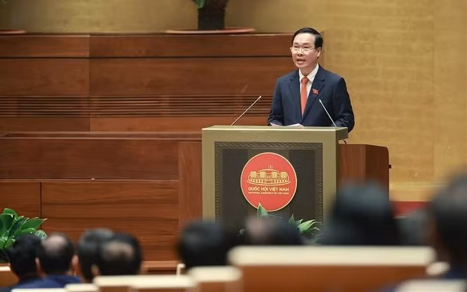 Le président vietnamien Vo Van Thuong prête serment ảnh 1