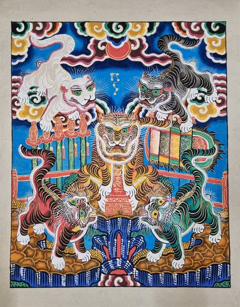 L’image du tigre dans l’estampe populaire de Hàng Trông ảnh 1 L’image du tigre dans l’estampe populaire de Hàng Trông ảnh 1