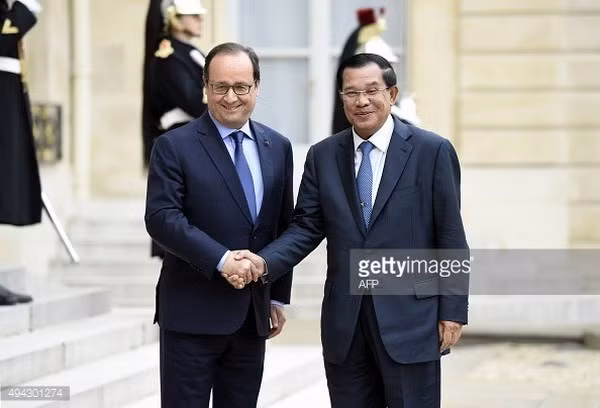 Le PM cambodgien commence une visite officielle en France ảnh 1