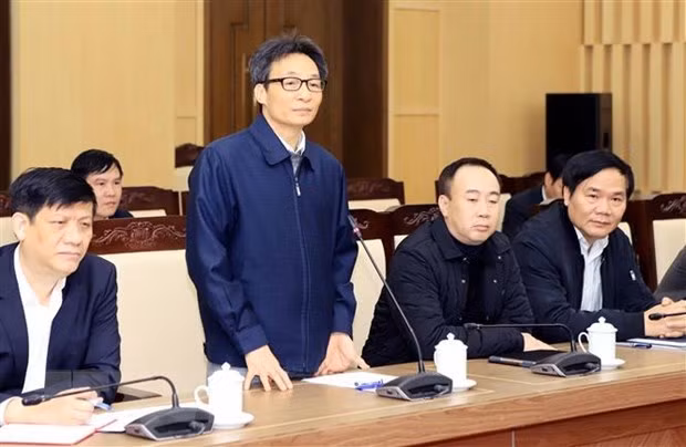 Le vice-PM Vu Duc Dam travaille avec Vinh Phuc sur la lutte contre le nCoV ảnh 1