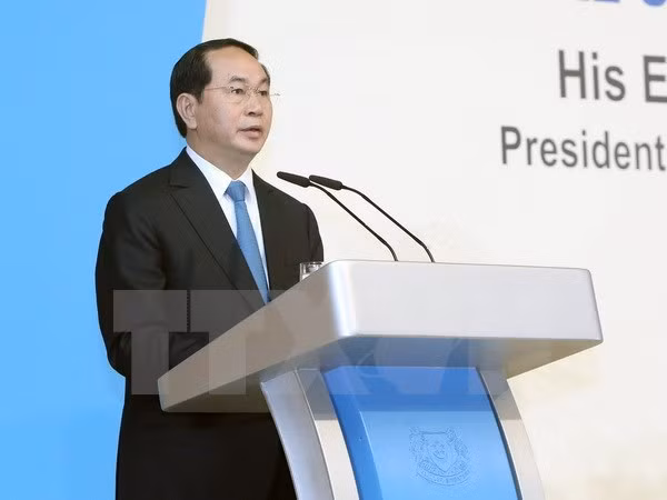 Le président Tran Dai Quang termine sa visite à Singapour ảnh 3