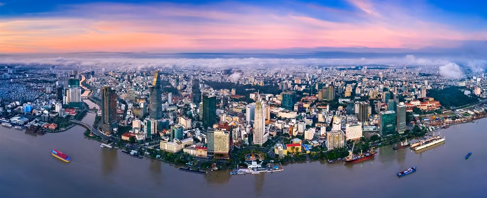 Ho Chi Minh-Ville: visite touristique de la ville en hélicoptère ảnh 1 Ho Chi Minh-Ville: visite touristique de la ville en hélicoptère ảnh 1