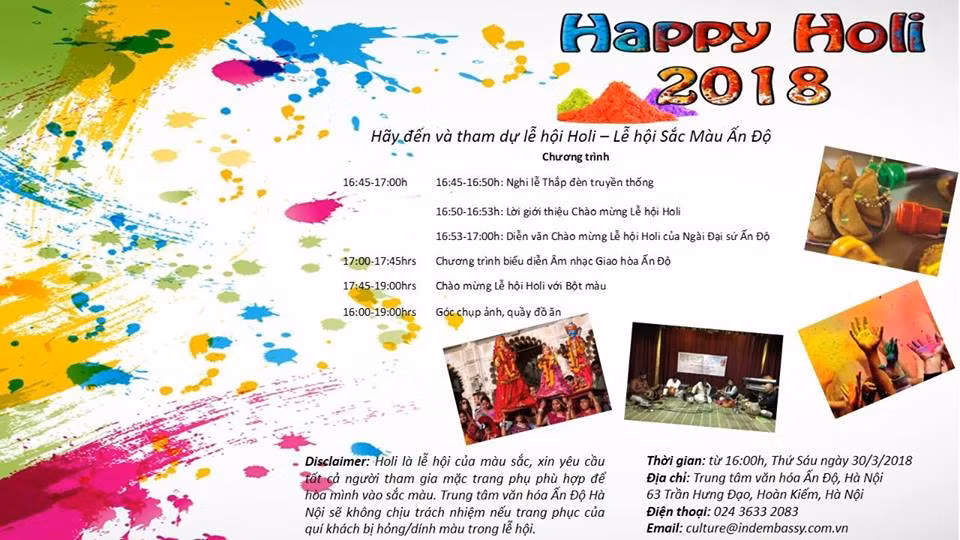  Rendez-vous à la fête des couleurs Holi 2018 à Hanoï ảnh 1