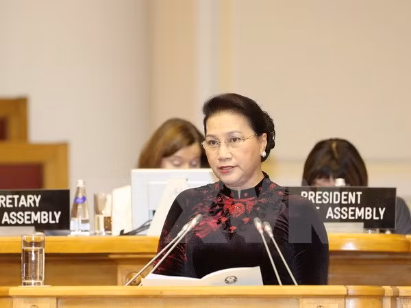 Discours de Nguyen Thi Kim Ngan à la 137ème Assemblée de l’UIP ảnh 1