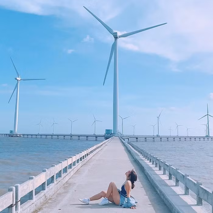 Superbe parc éolien dans la province de Bac Lieu ảnh 1