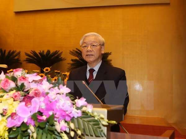 Des dirigeants étrangers se félicitent de la réélection du chef du PCV ảnh 1