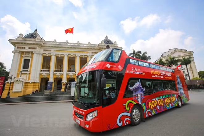 La capitale Hanoi en bus à impériale à toit ouvert ảnh 3