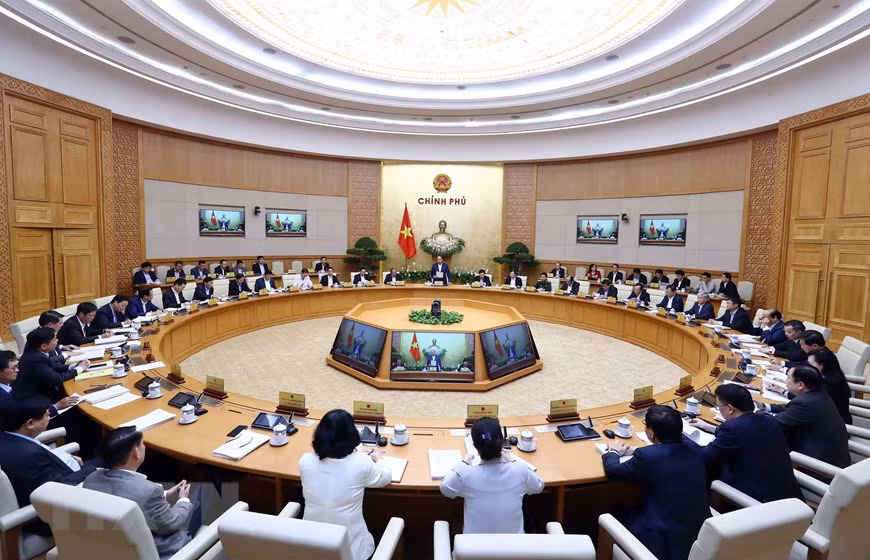 Réunion périodique du gouvernement sur la situation économique en trois mois ảnh 1 Réunion périodique du gouvernement sur la situation économique en trois mois ảnh 1