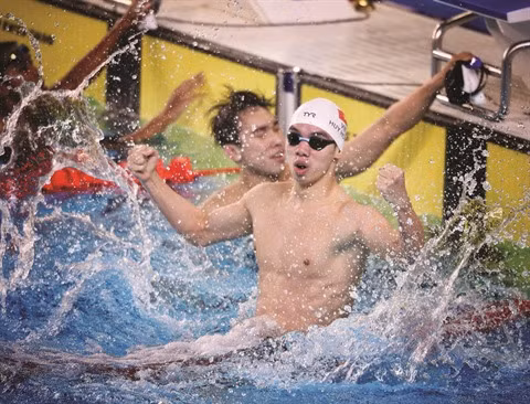 Nguyên Huy Hoàng, prodige de la natation vietnamienne évoluant à l’étranger. Photo : CTV/CVN
