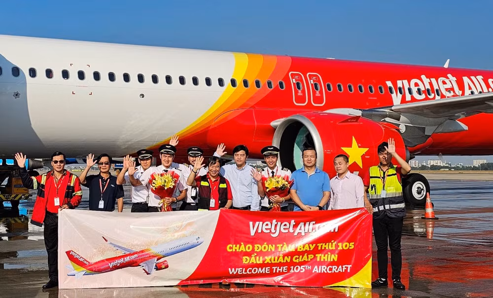 Vietjet accueille son 105ème avion ảnh 1