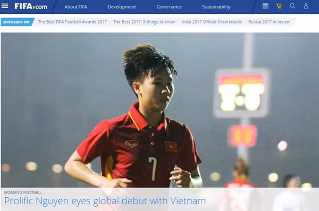 Une footballeuse vietnamienne honorée par la FIFA ảnh 1 Une footballeuse vietnamienne honorée par la FIFA ảnh 1