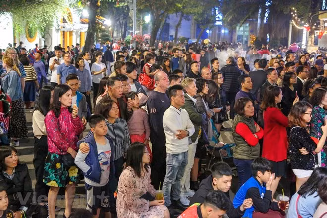 Hanoï attire 515 000 visiteurs pendant le Têt du Cochon ảnh 1