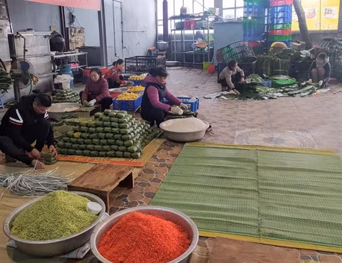 Le gâteau carré de riz gluant à la momordique de Tranh Khúc fait recette ảnh 1