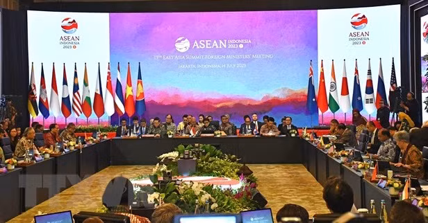 AMM-56 : le ministre des Affaires étrangères Bui Thanh Son participe à des réunions connexes ảnh 1