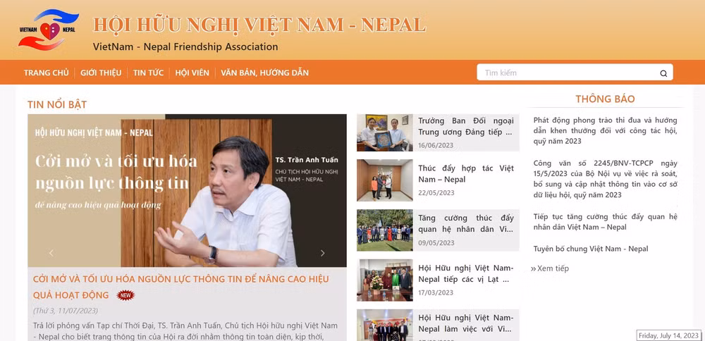 Inauguration du site web de l'Association d'amitié Vietnam-Népal ảnh 1