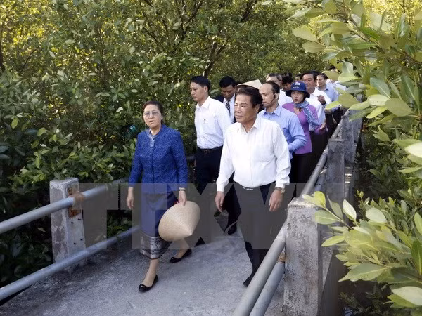La présidente de l'AN laotienne Pany Yathotou termine sa visite au Vietnam ảnh 1