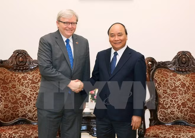 Nguyen Xuan Phuc reçoit l’ancien Premier ministre australien Kevin Rudd ảnh 1
