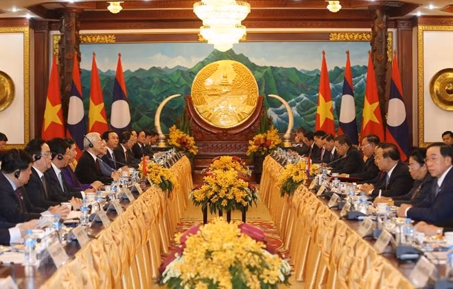 Entretien entre Nguyen Phu Trong et Bounnhang Vorachith ảnh 1